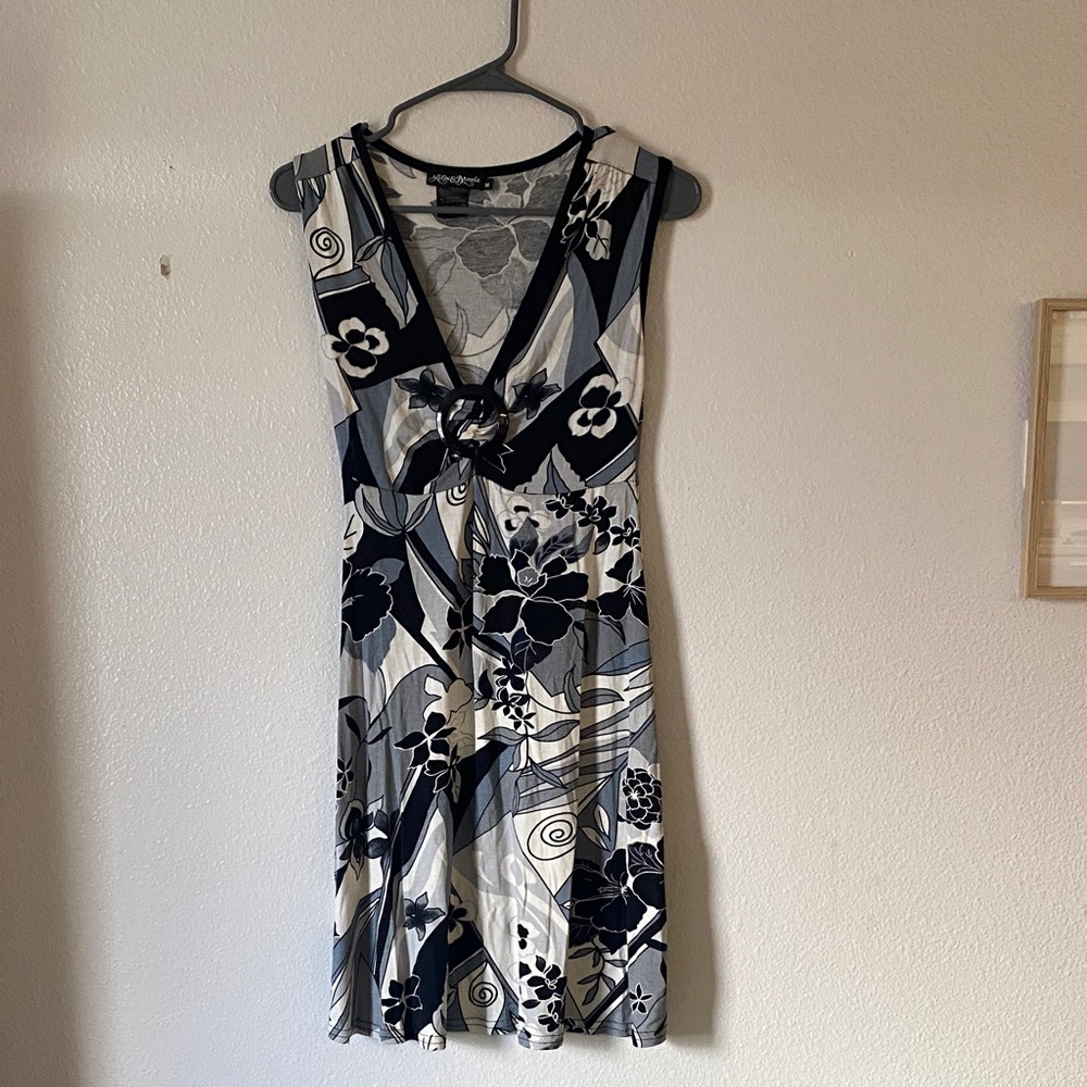 Black and White Floral Dress